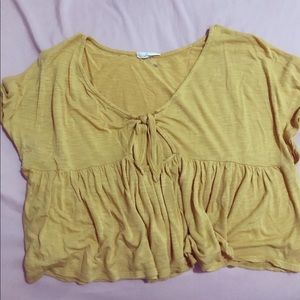 Yellow crop top